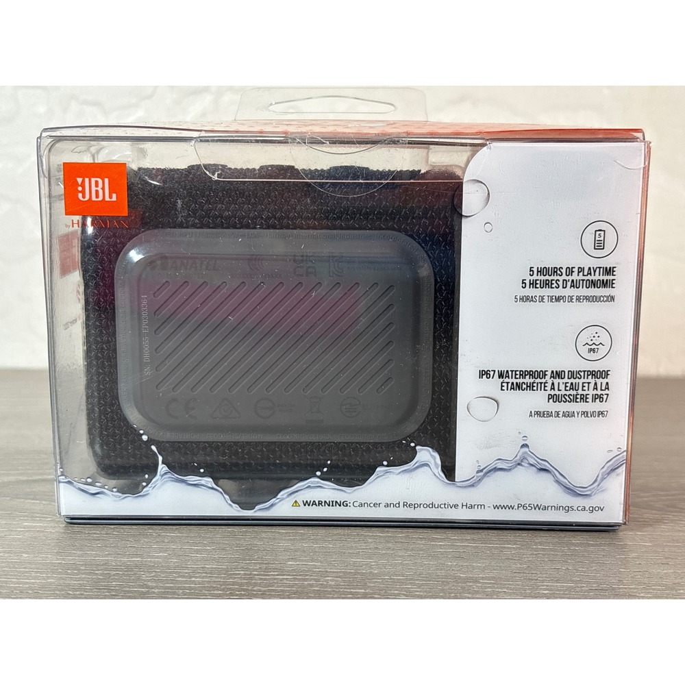 JBL‎ Go 3 Portable Bluetooth Speaker Black Waterproof Dustproof JBLGO3BLKAM